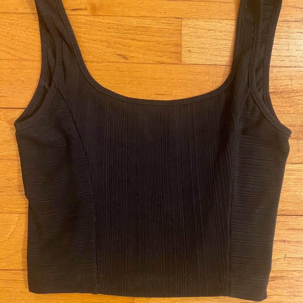 Urban Outfitters Black Textured Tank Top